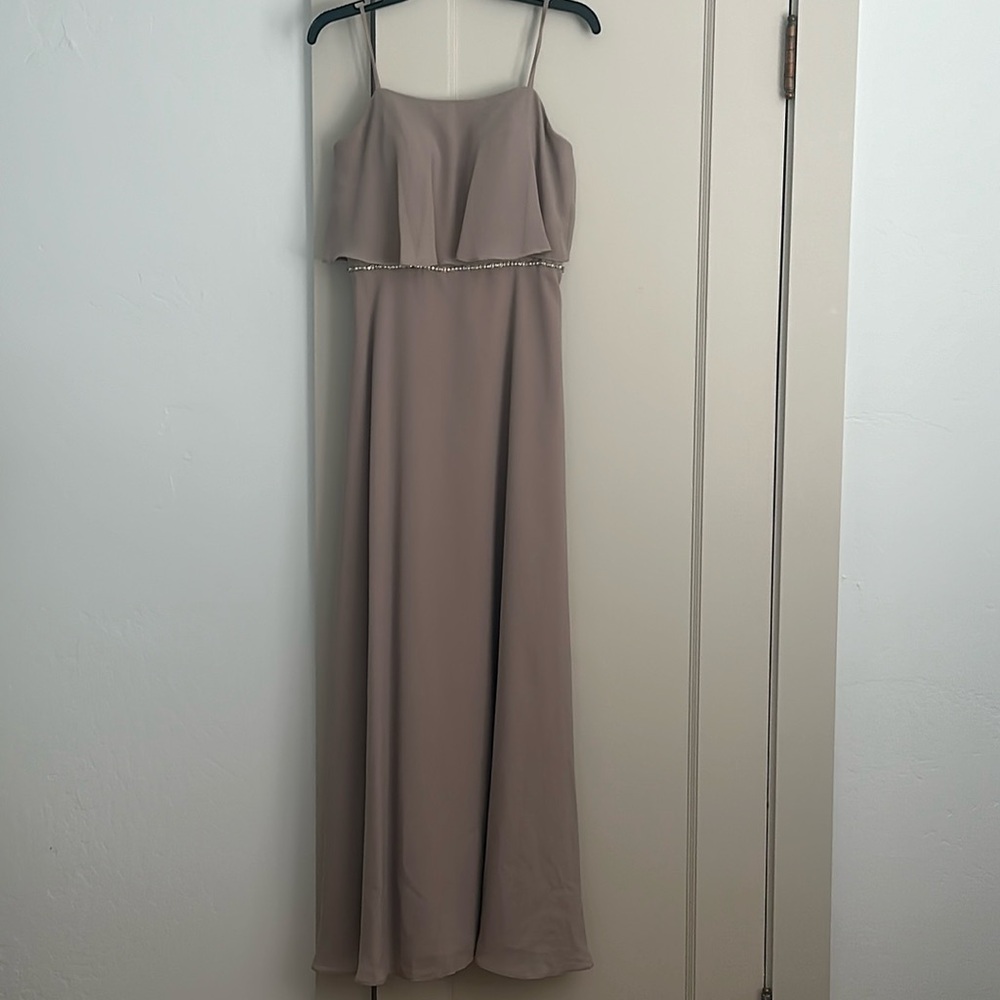 Christina Wu Collection Dress in Taupe